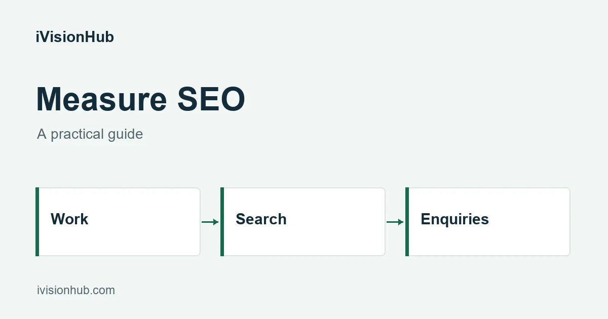 SEO measurement: work, search and enquiries